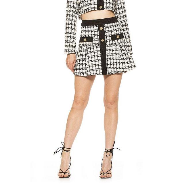 Womens ALEXIA ADMOR Alison Mini Flared Tweed Skirt Product Image