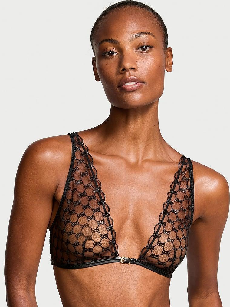 VS Logo Embroidery Triangle Bralette Product Image