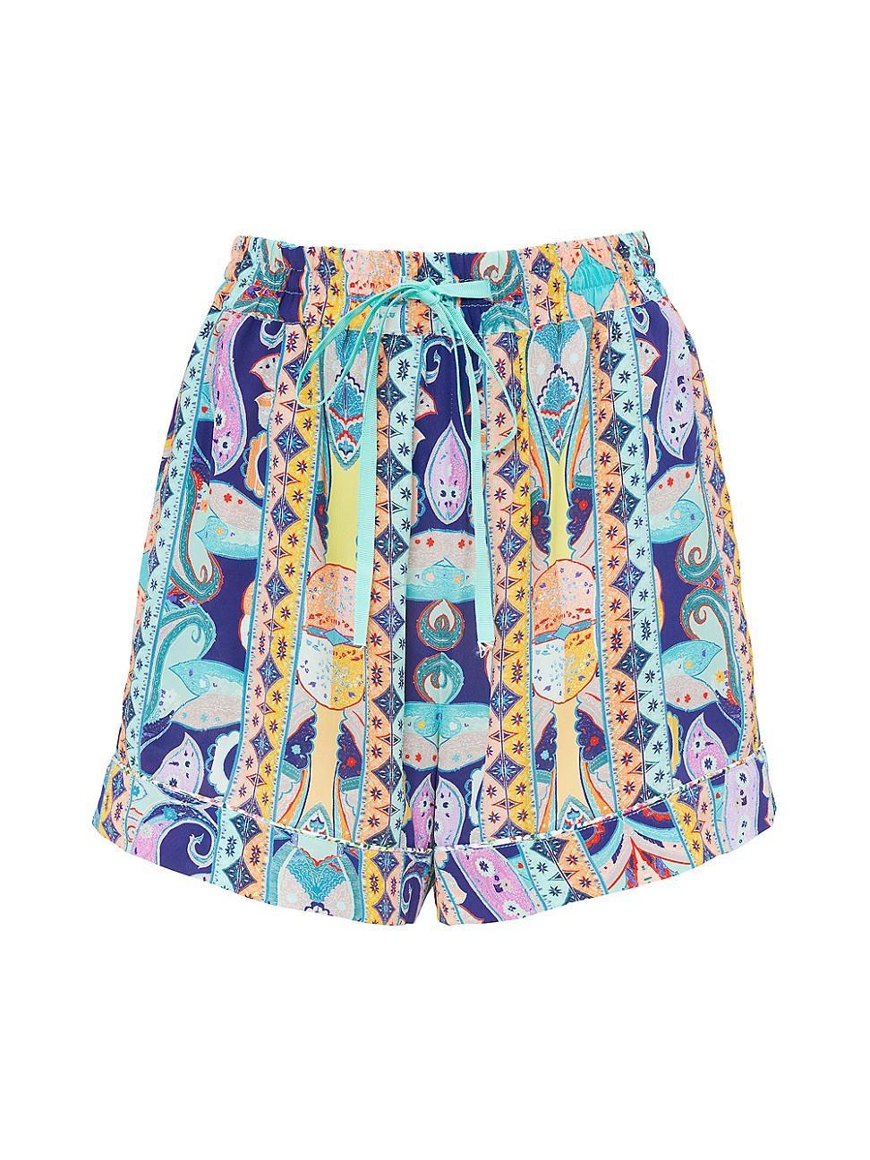 Womens Clea Silk Crepe Shorts Product Image