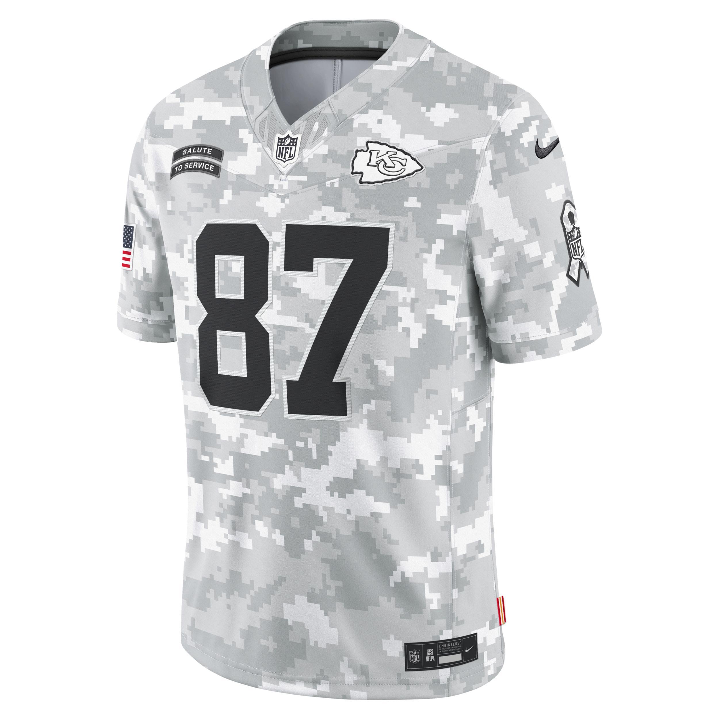 Travis Kelce Kansas City Chiefs Salute to Service Men's Nike Dri-FIT NFL Limited Jersey Product Image