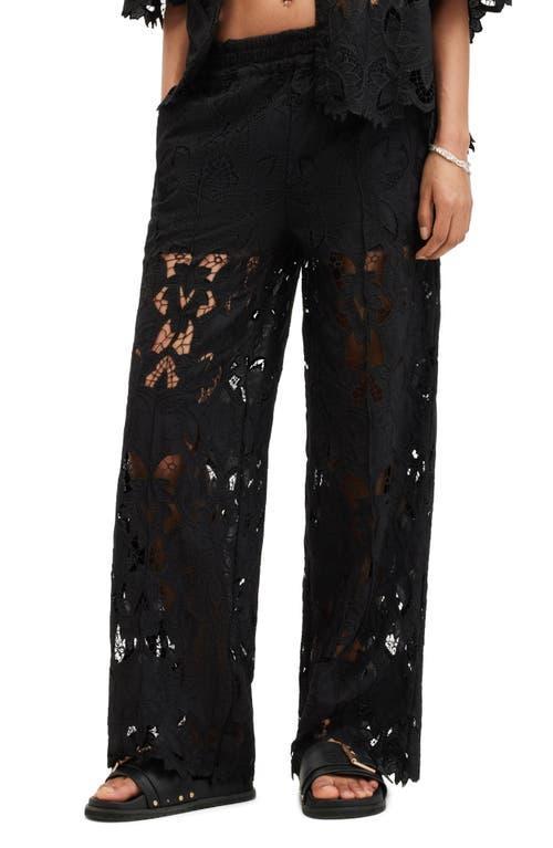 Charli Embroidered Straight Fit Pants In Black Product Image