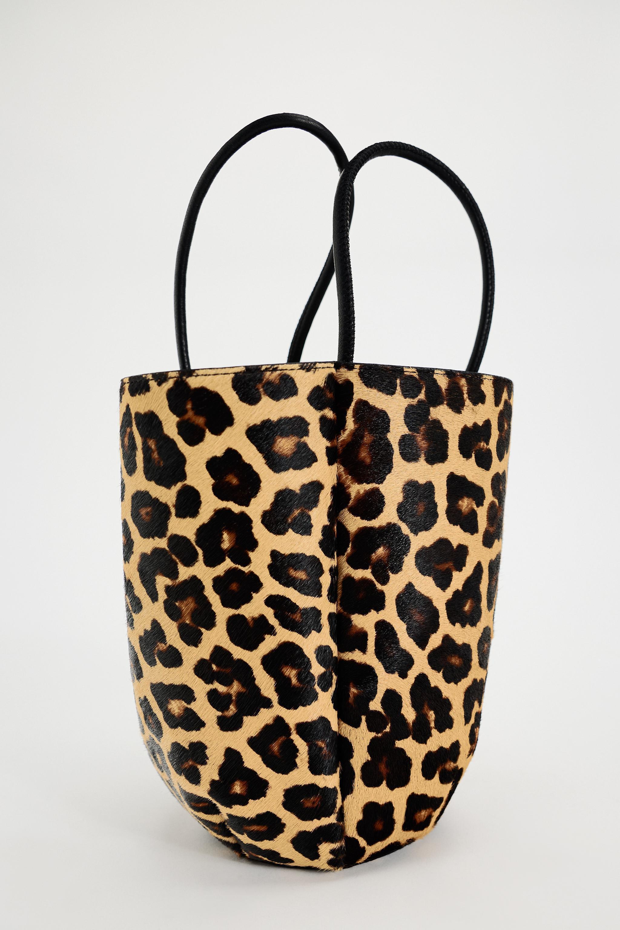 ANIMAL PRINT LEATHER MINI BUCKET BAG Product Image