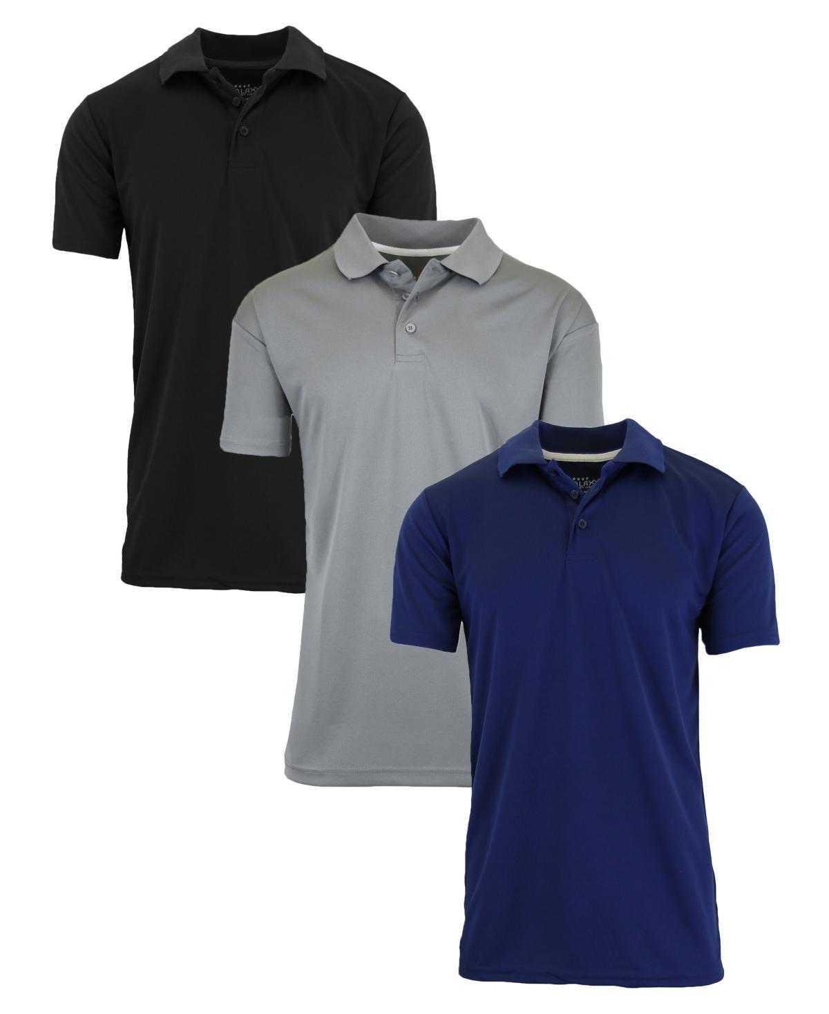 Galaxy By Harvic Mens Dry Fit Moisture-Wicking Polo Shirt, Pack of 3 Product Image