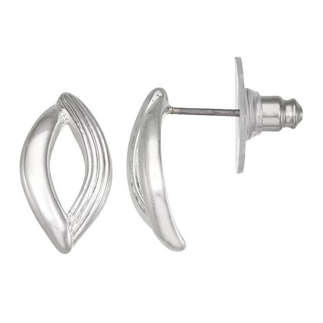 Napier Smooth Silver Tone Stud Earrings, Womens Product Image