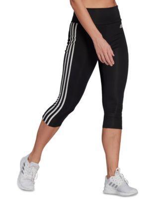 adidas Womens Aeroready High-Waist Cropped Leggings - Black Product Image