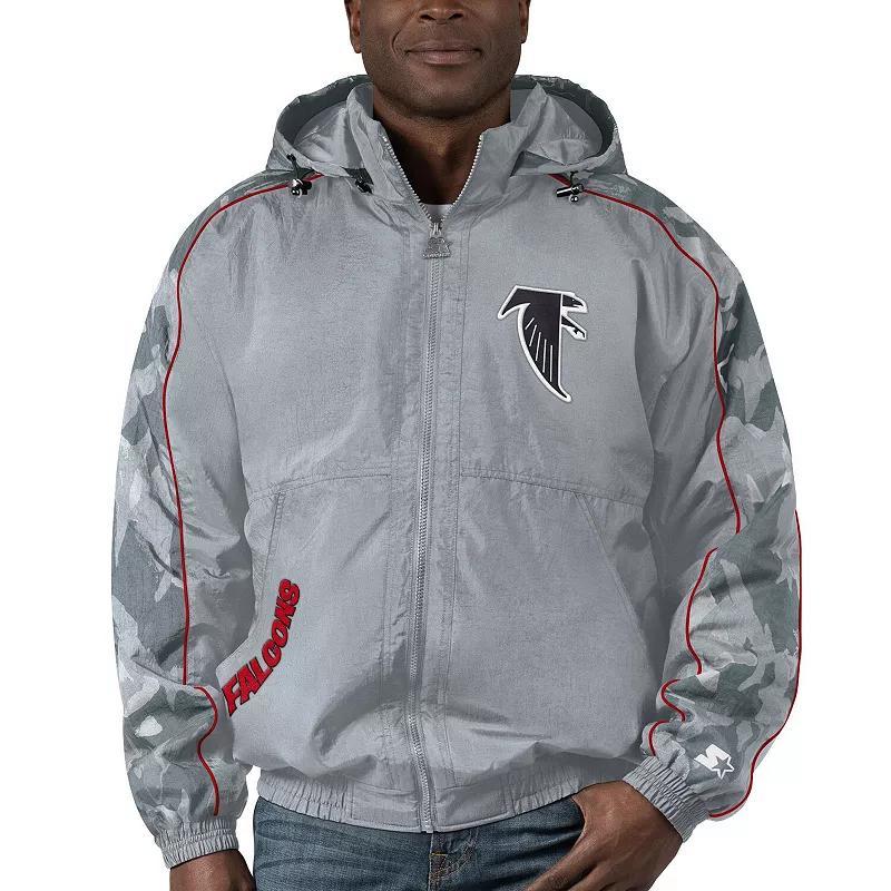 Mens Starter Gray Atlanta Falcons Thursday Night Gridiron Throwback Full-Zip Jacket Product Image