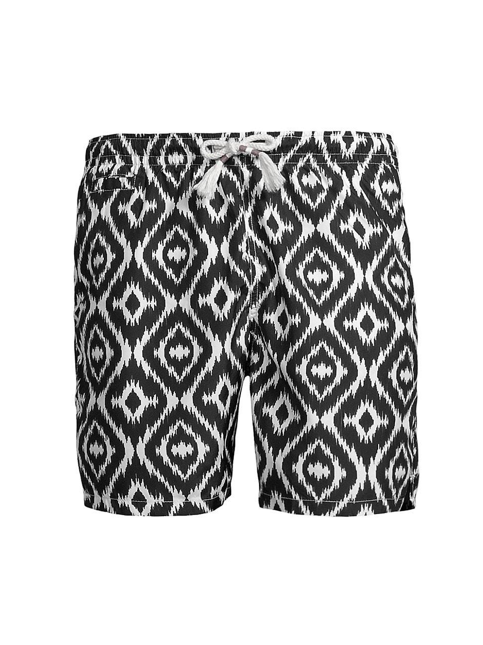 Mens Geometric Swim Trunks Product Image