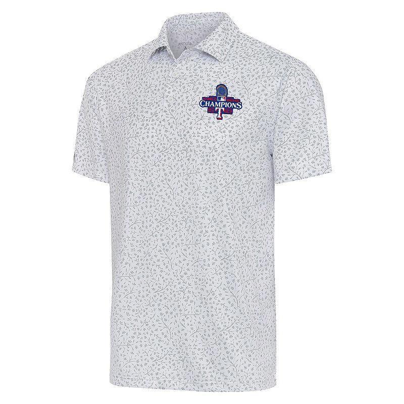 Mens Antigua /Gray Texas Rangers 2023 World Series Champions Motion Polo Product Image