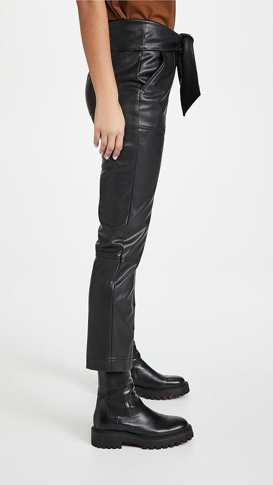 SIMKHAI Tessa Vegan Leather Tie Waist Pants | Shopbop Product Image