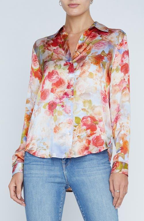 LAGENCE Tyler Floral Print Silk Shirt Product Image