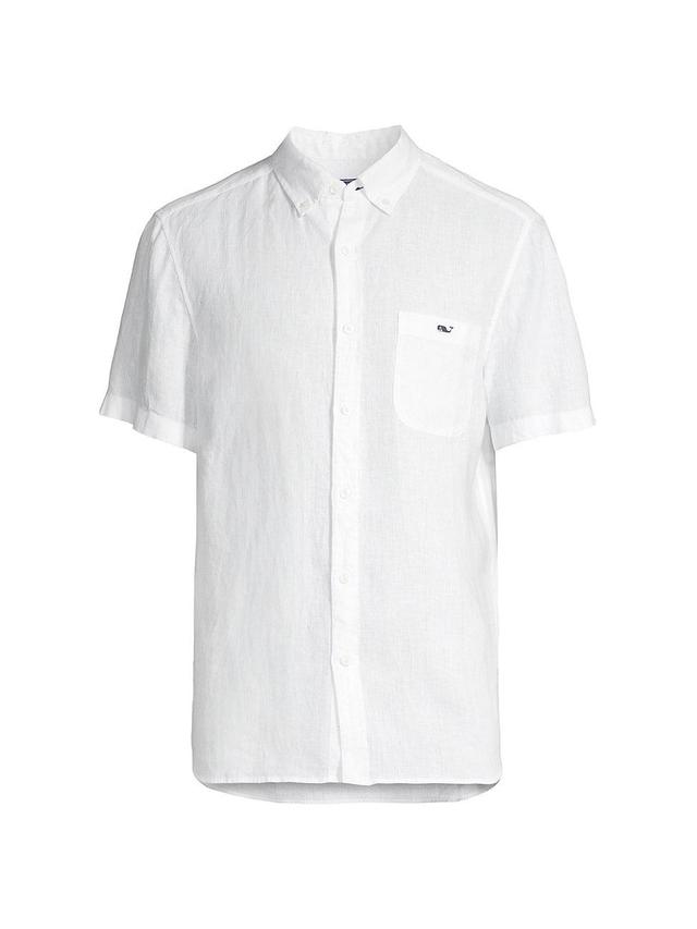 Mens Linen Button-Down Shirt Product Image