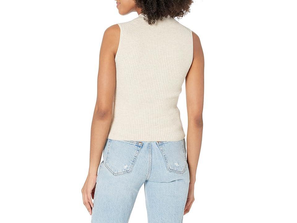 Madewell Chris Polo Tank (Heather Sand) Women's Clothing Product Image