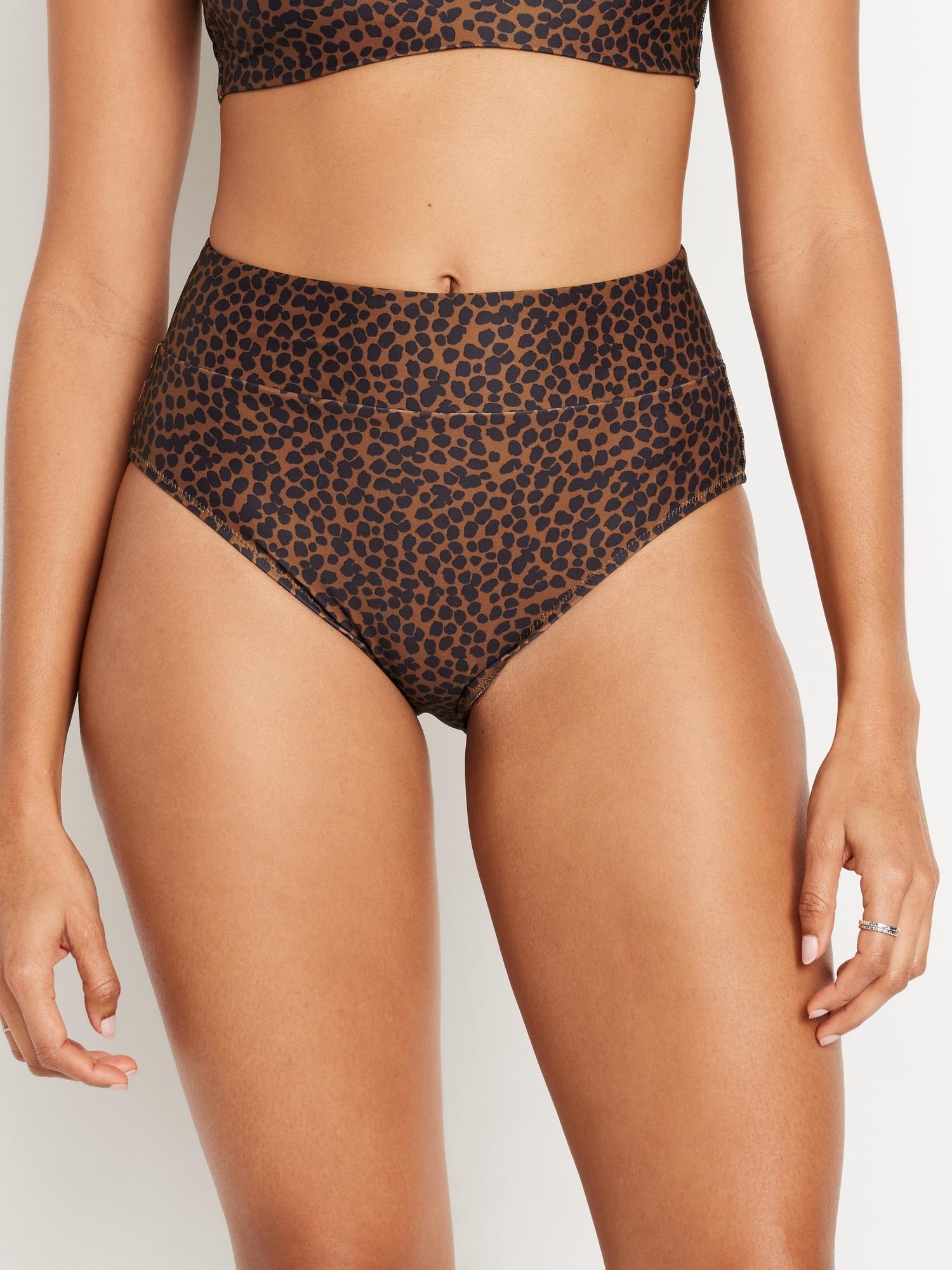 High-Waisted French-Cut Swim Bottoms for Women Product Image