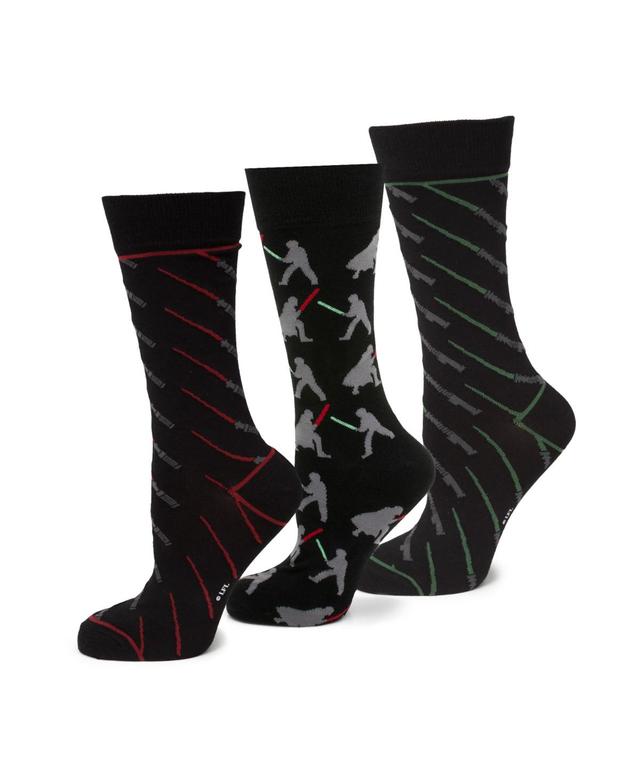 Star Wars Mens Light Saber Battle Socks Gift Set, Pack of 3 Product Image