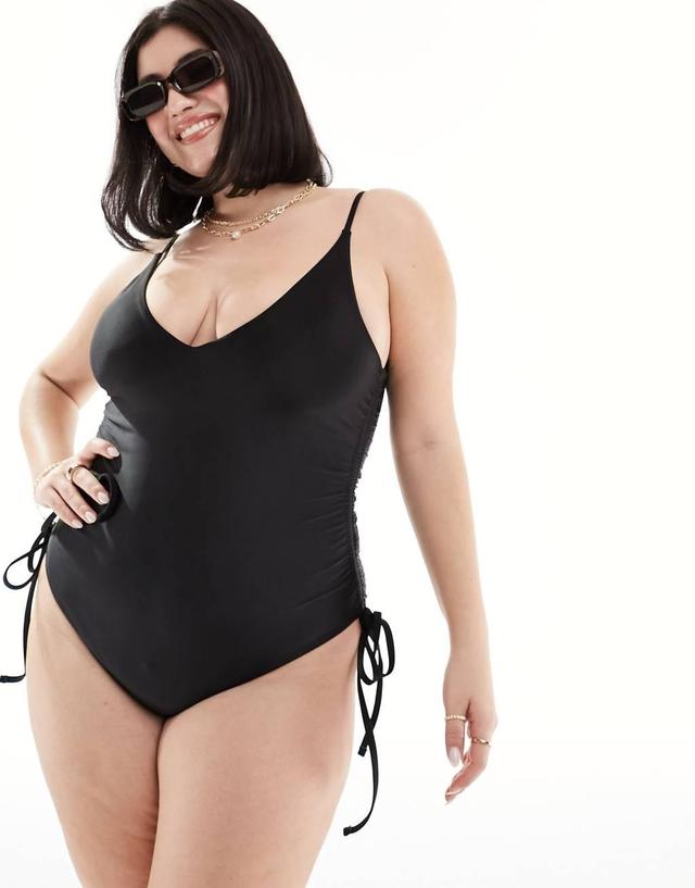 We Are We Wear Plus swimsuit in black Product Image