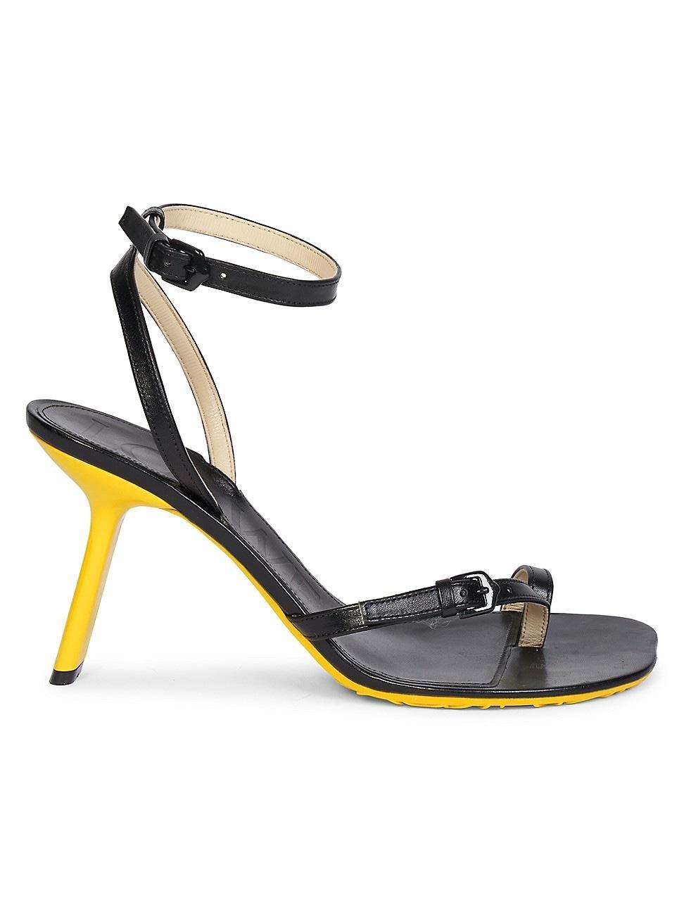 Womens Petal Leather Stiletto Sandals Product Image