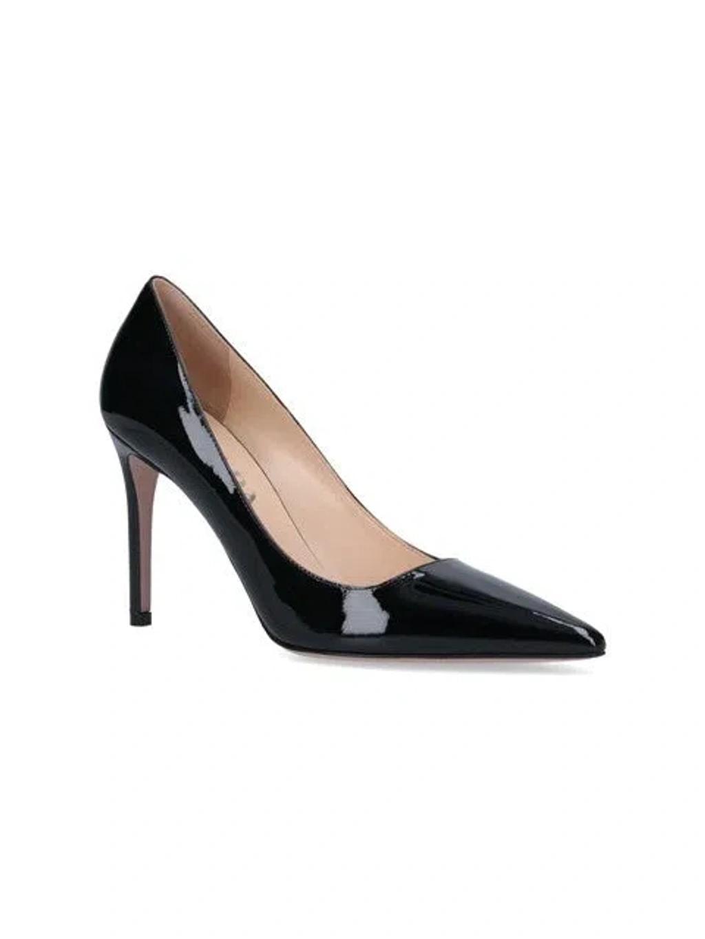 Pointed Black Patent Leather Pumps Product Image