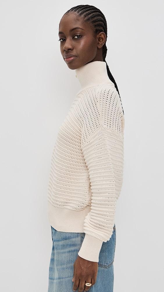 Varley Tara Pointelle Half Zip Sweater | Shopbop Product Image