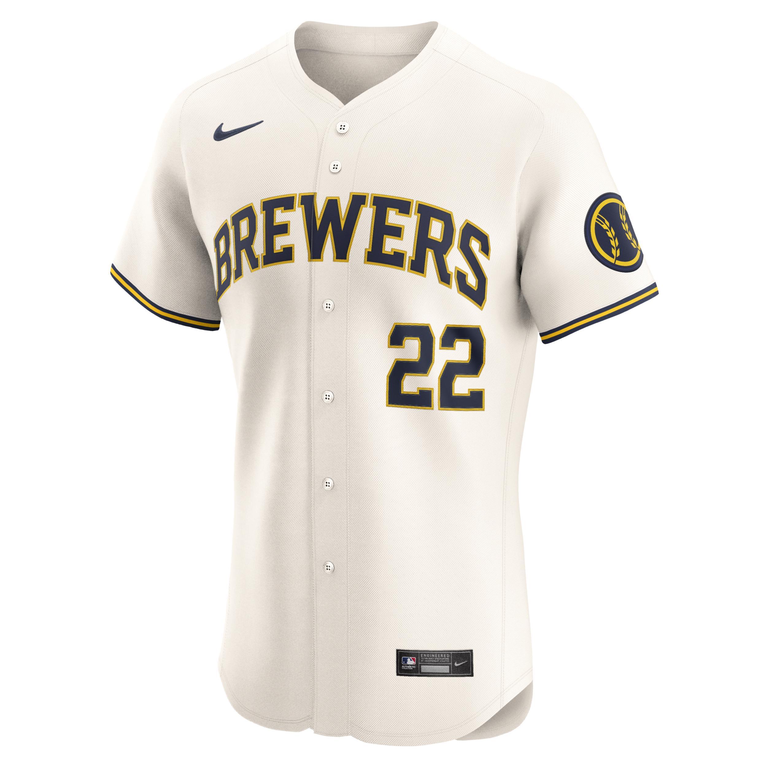 Christian Yelich Milwaukee Brewers Nike Mens Dri-FIT ADV MLB Elite Jersey Product Image