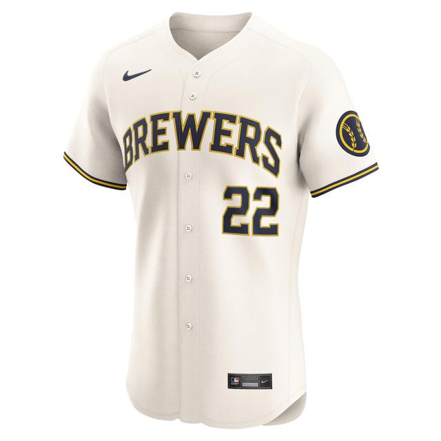 Christian Yelich Milwaukee Brewers Nike Mens Dri-FIT ADV MLB Elite Jersey Product Image