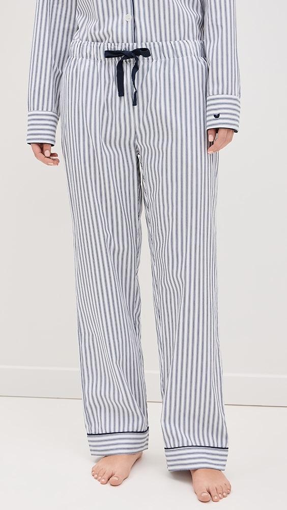 Petite Plume French Ticking Twill Pajamas | Shopbop Product Image