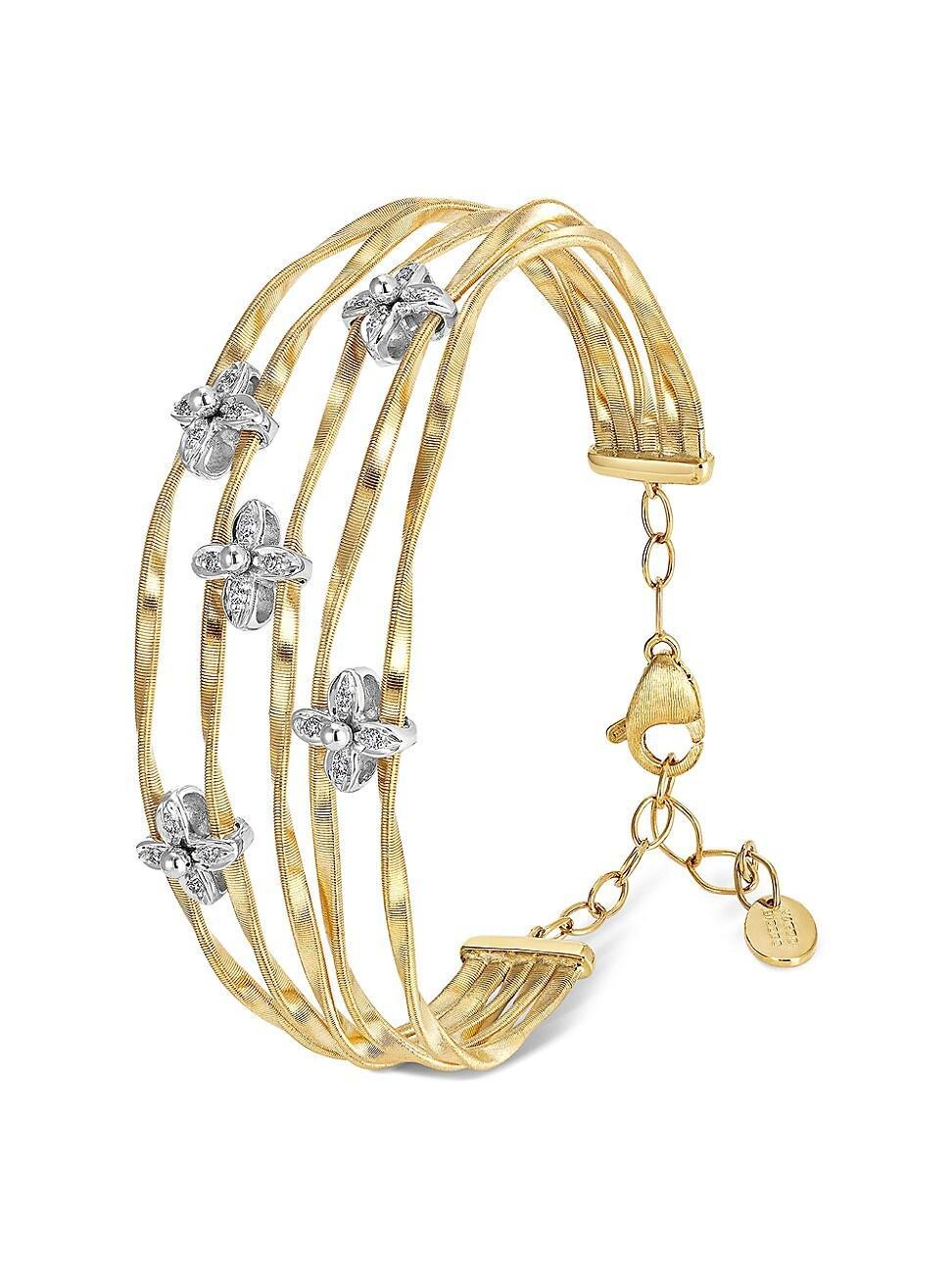 Womens Marrakech Onde Two-Tone 18K Gold & Diamond Bracelet Product Image