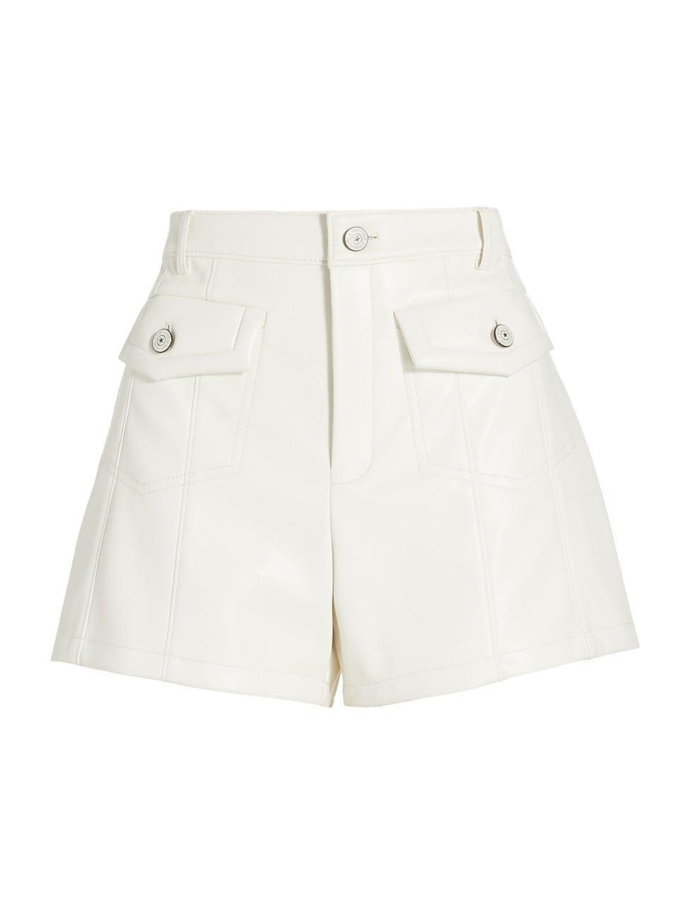 Womens Eileen Vegan Leather Shorts Product Image