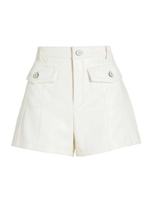 Womens Eileen Vegan Leather Shorts Product Image