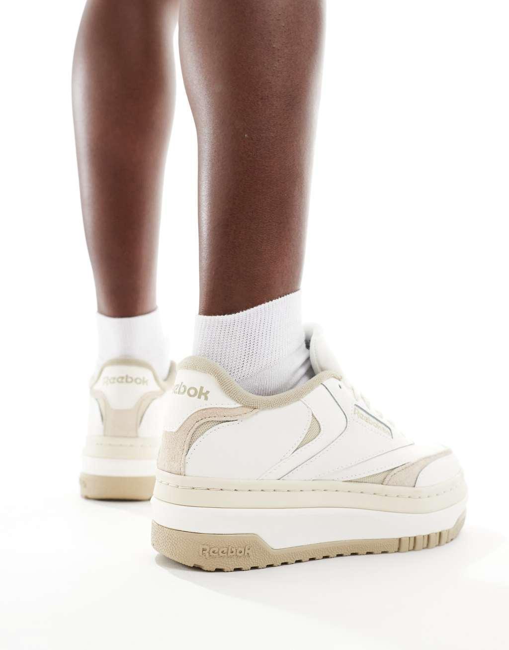 Reebok Club C Extra sneakers in white and beige Product Image