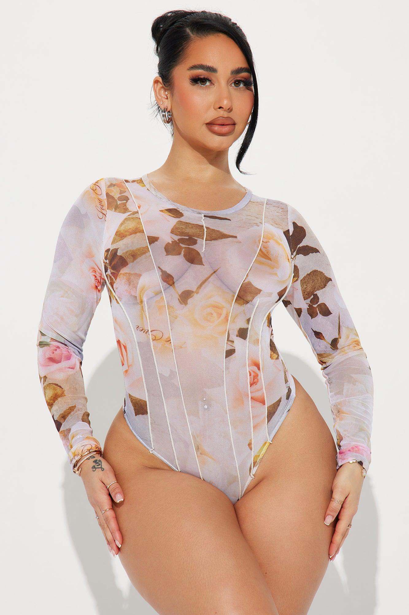 Sweet Dreams Mesh Bodysuit - Pink/combo Product Image