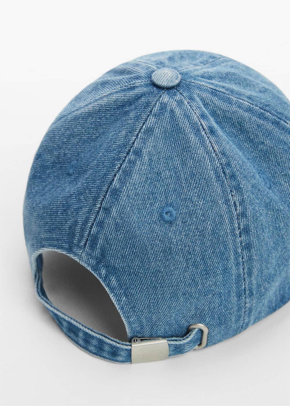 MANGO - Denim cap with message - One size - Women Product Image