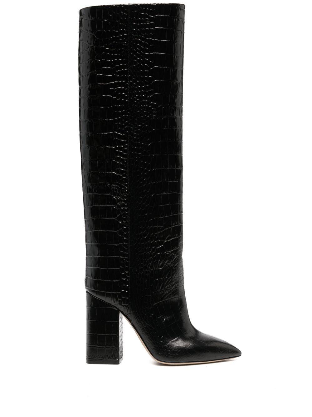 70mm Anja Leather Boots In Black Product Image