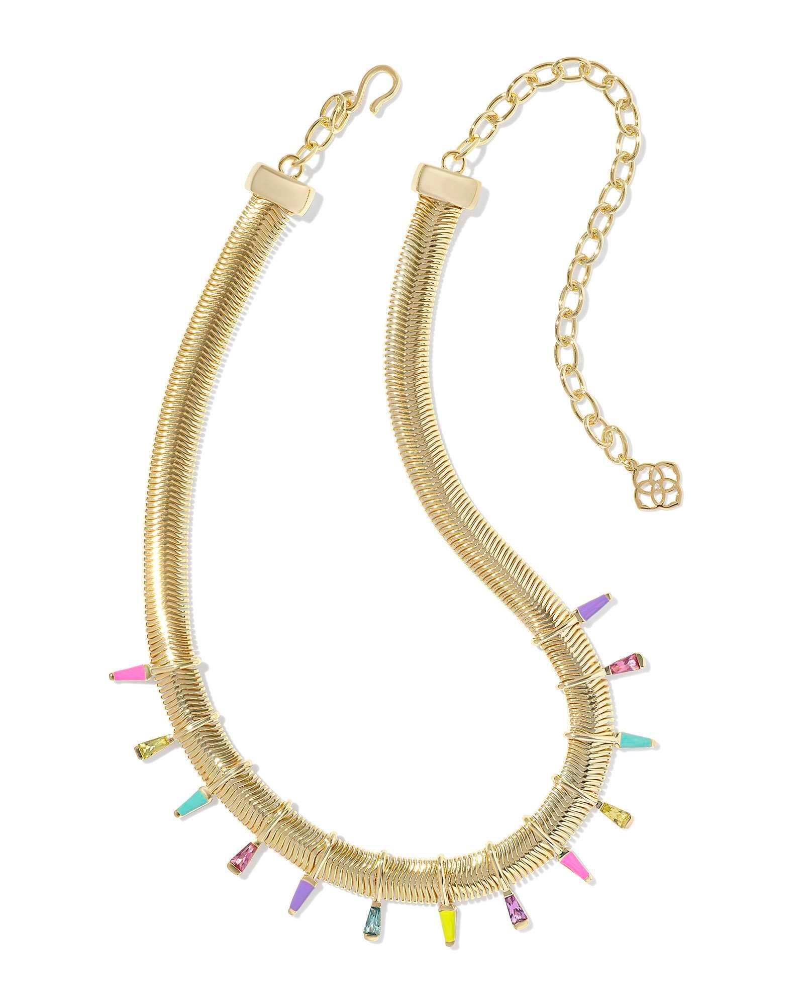 Kelsey Gold Statement Necklace in Multi Mix Product Image