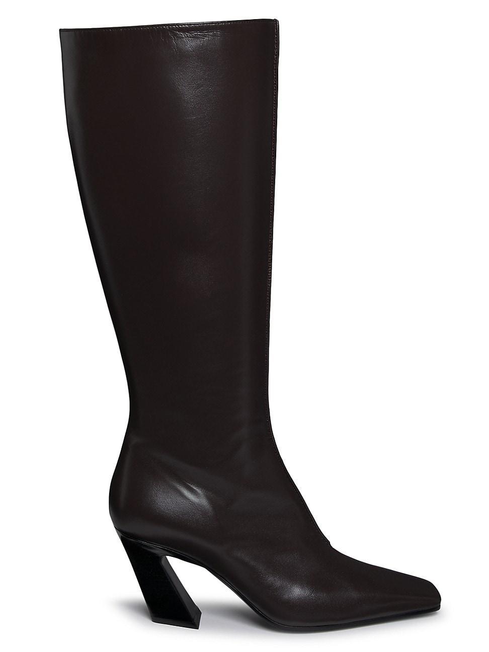 Womens Lewis 75MM Leather Knee-High Boots product image