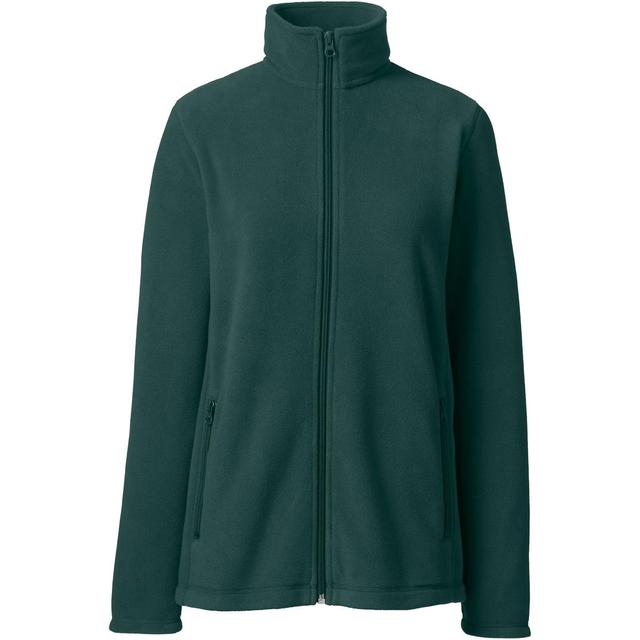 Womens Lands End Full-Zip Long Sleeve Fleece Jacket Red Product Image