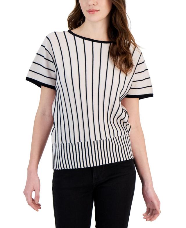 Women's Striped Dolman Short-Sleeve Sweater Product Image