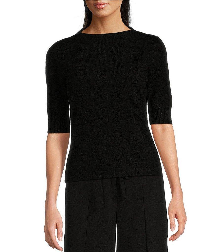 NIC + ZOE Cashmere Bateau Neck Elbow Sleeve Sweater Product Image