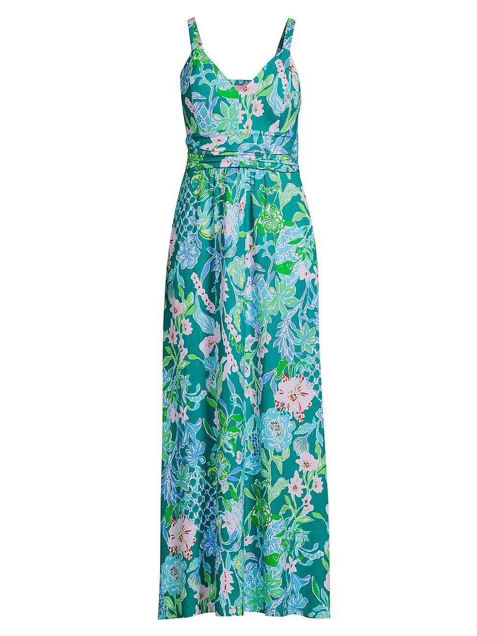 Womens Blake Floral V-Neck Maxi Dress Product Image