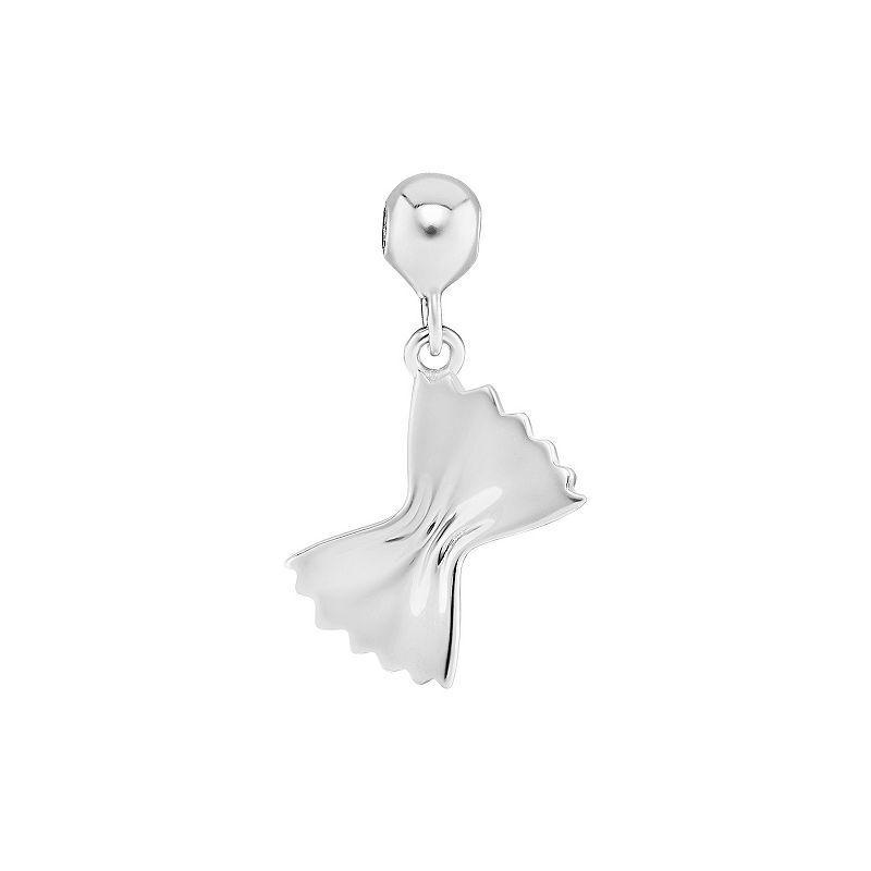 PRIMROSE Sterling Silver Polished Bow Tie Pasta Sliding Charm, Womens Product Image