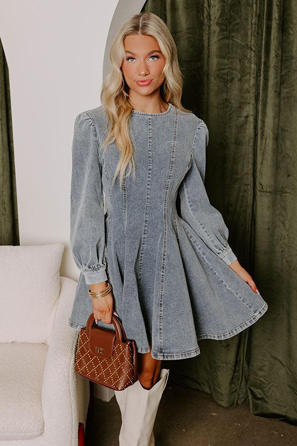 Denim Dreams Mini Dress Product Image