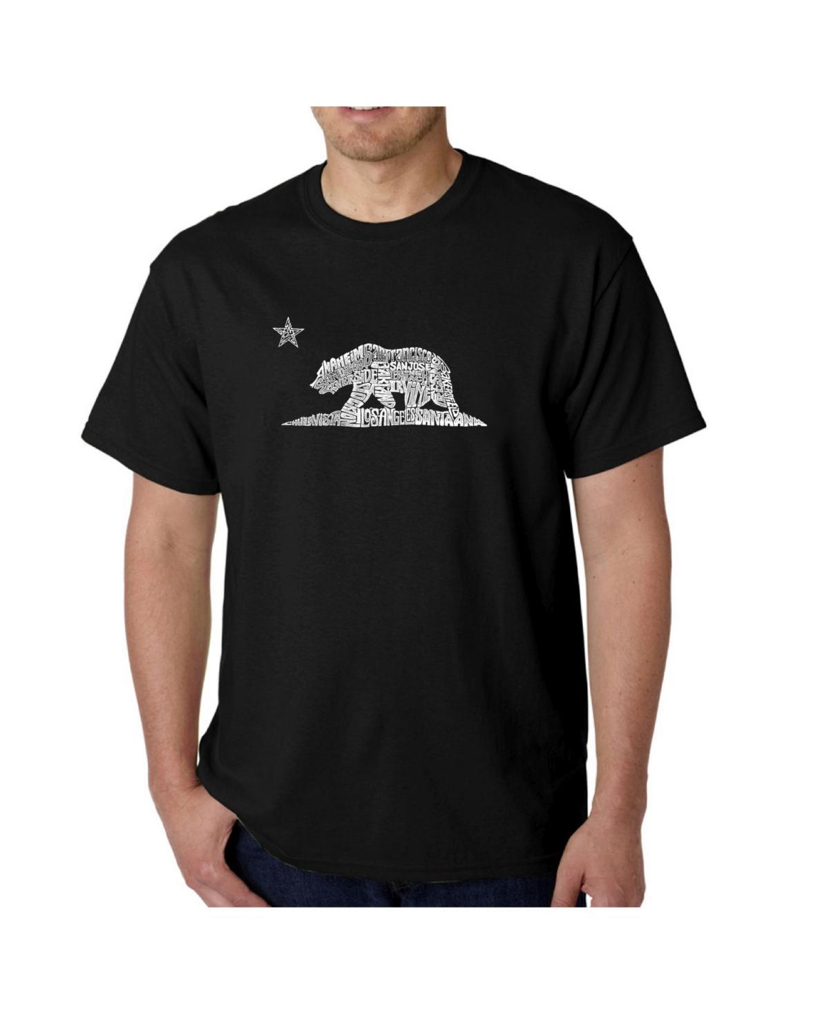 La Pop Art Mens Word Art T-Shirt - California Bear Product Image