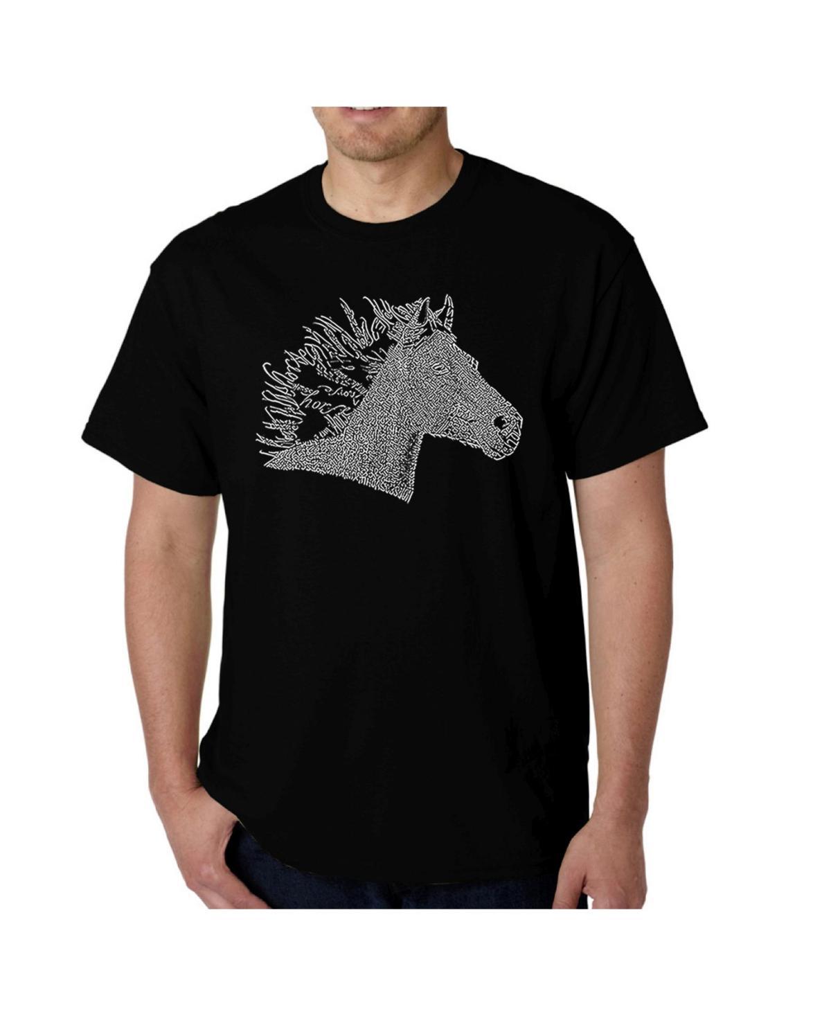 La Pop Art Mens Word Art - Horse Mane T-Shirt Product Image