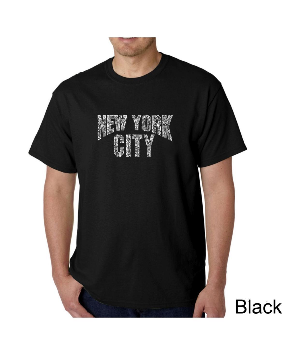 La Pop Art Mens Word Art T-Shirt - New York City Neighborhoods Product Image