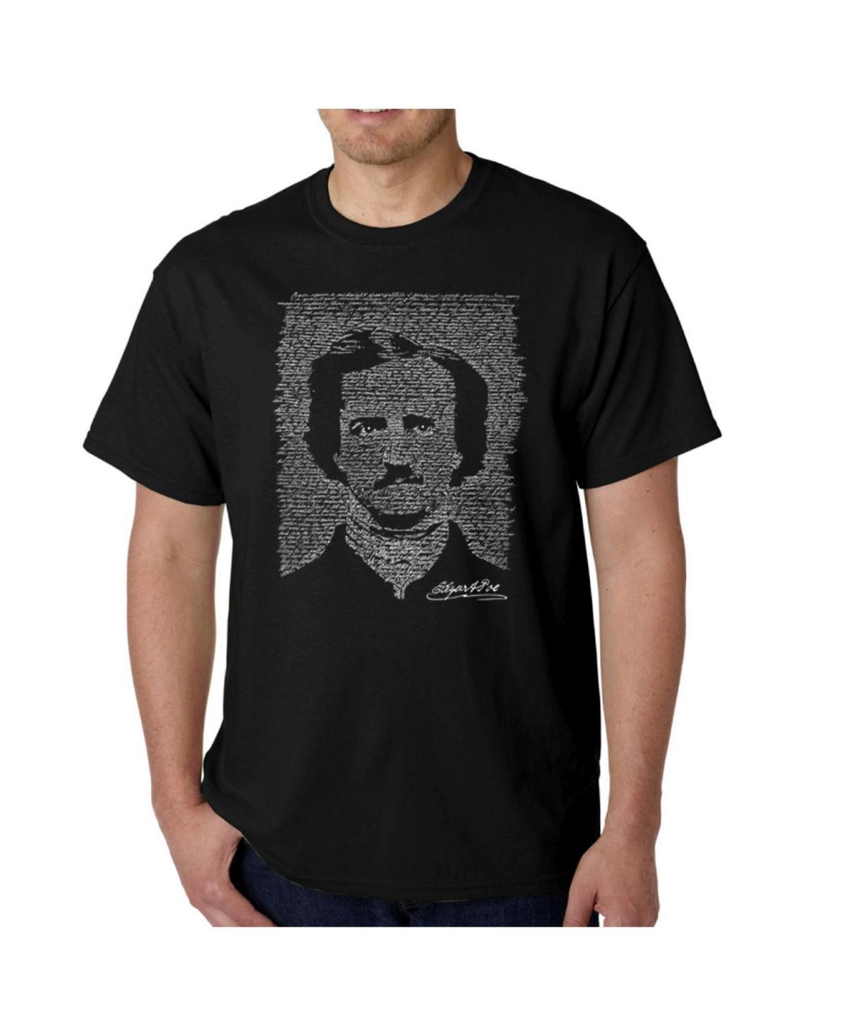 La Pop Art Mens Word Art T-Shirt - Edgar Allen Poe - The Raven Product Image