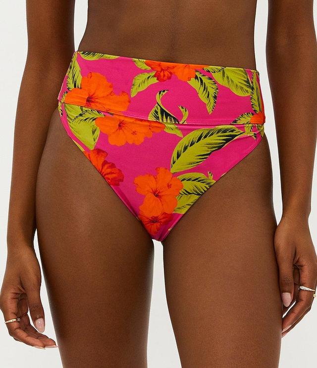 Beach Riot Highway Floral Print High Waisted Cheeky Swim Bottom Product Image