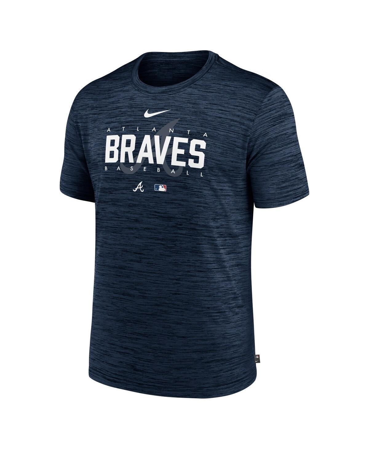 NIKE Men's  Navy Atlanta Braves Authentic Collection Velocity Performance Practice T-shirt Product Image