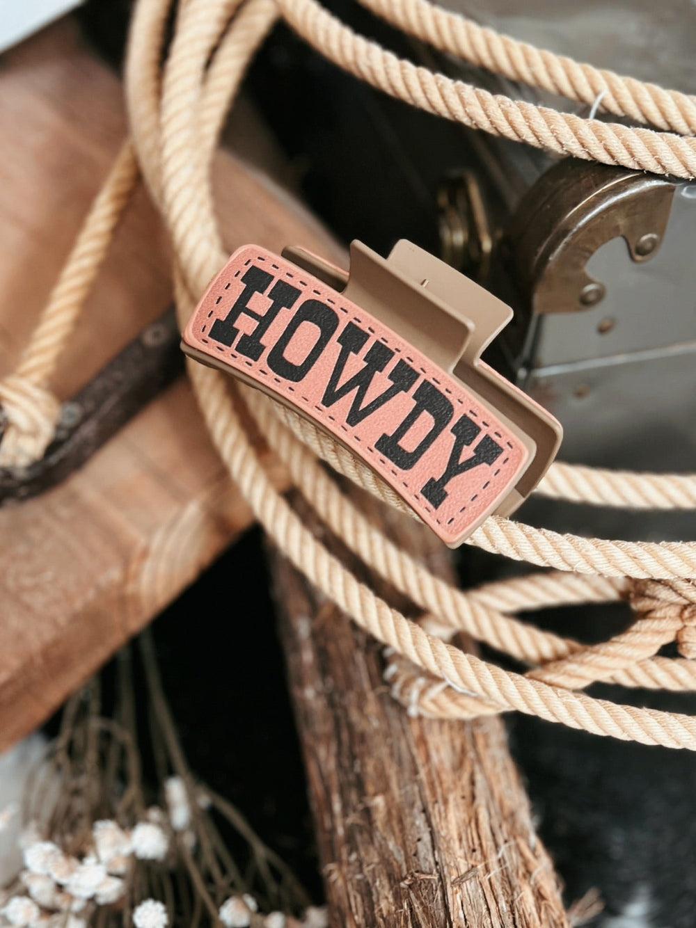 Western Style Howdy Claw Clip Product Image