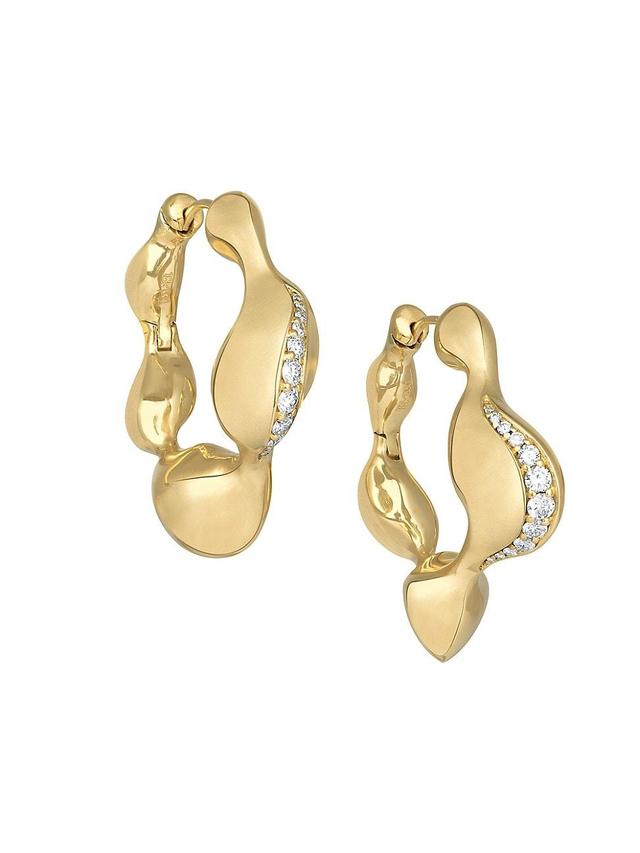 Womens Continuum Moment IV Cayrn 18K Yellow Gold & 0.62 TCW Natural Diamond Hoop Earrings Product Image