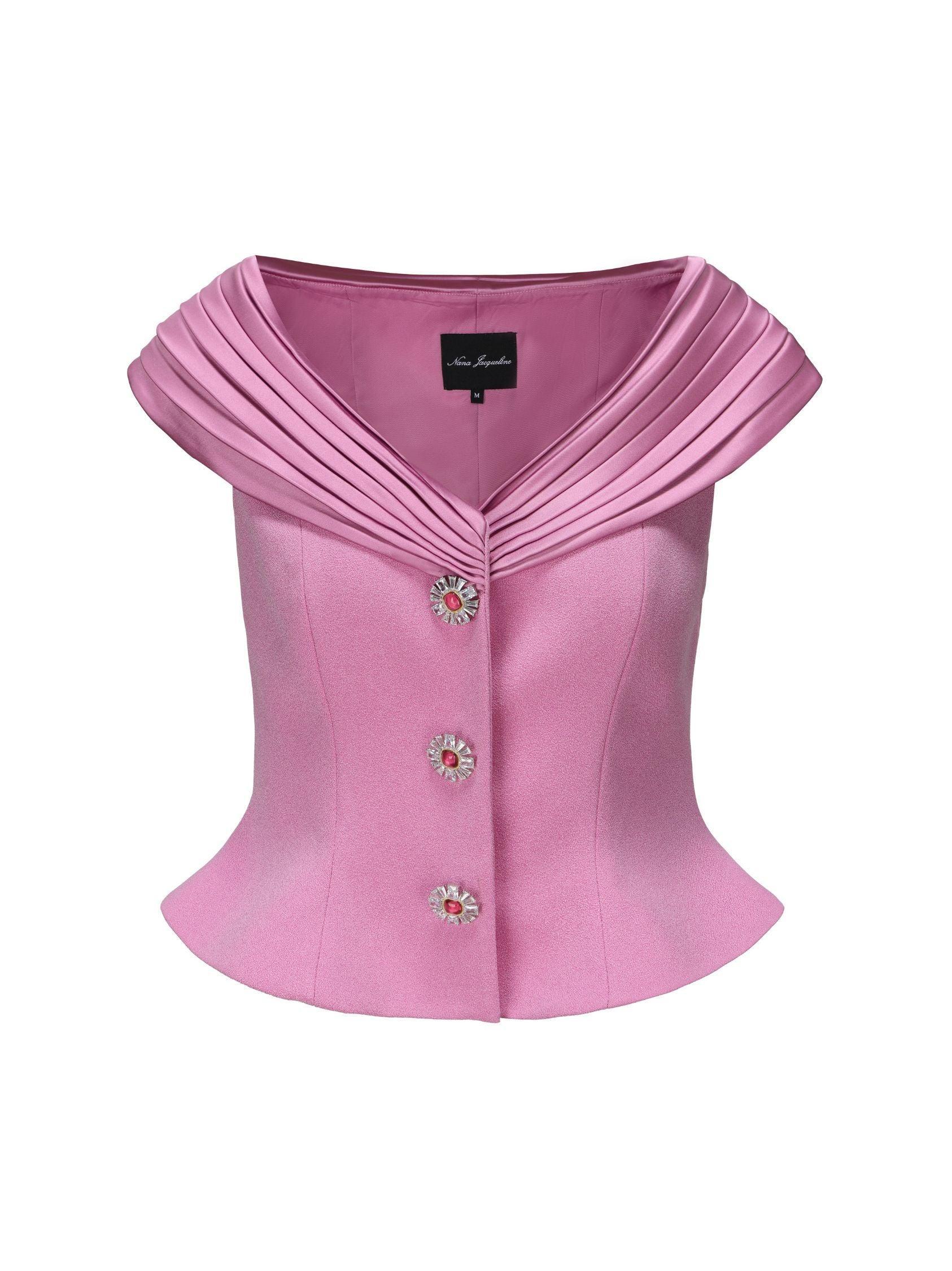 Belle Satin Top (Pink) (Final Sale) Product Image