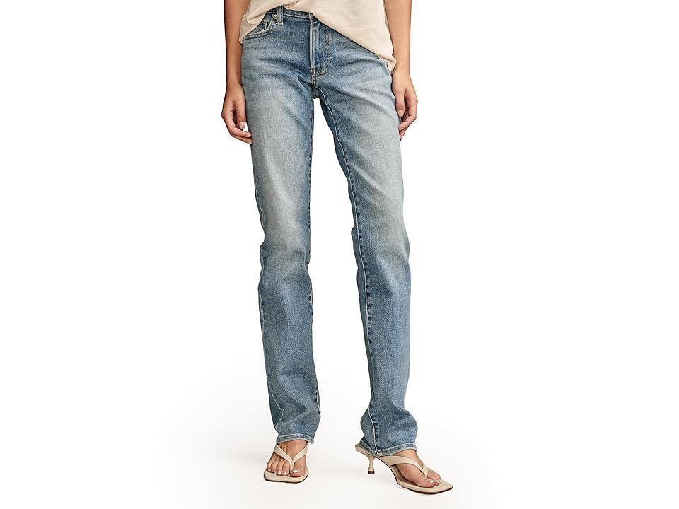 Lucky Brand Mid Rise Sweet Straight - Womens Pants Denim Straight Leg Jeans Product Image